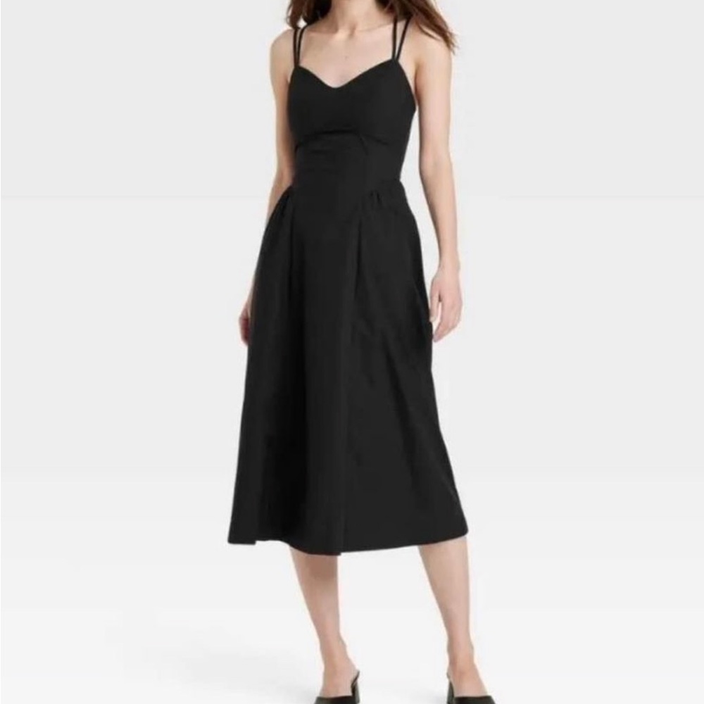 Black spaghetti strap dress